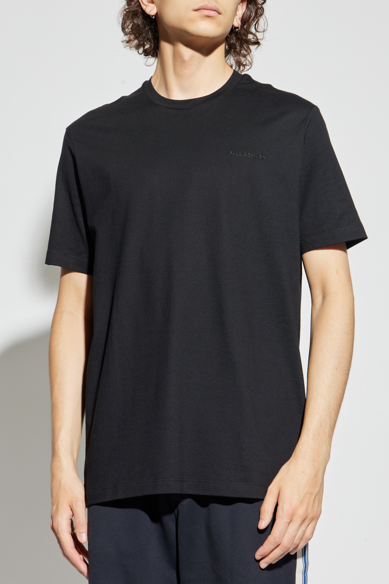 Black T-shirt with embroidered logo Paul & Shark - Vitkac AS